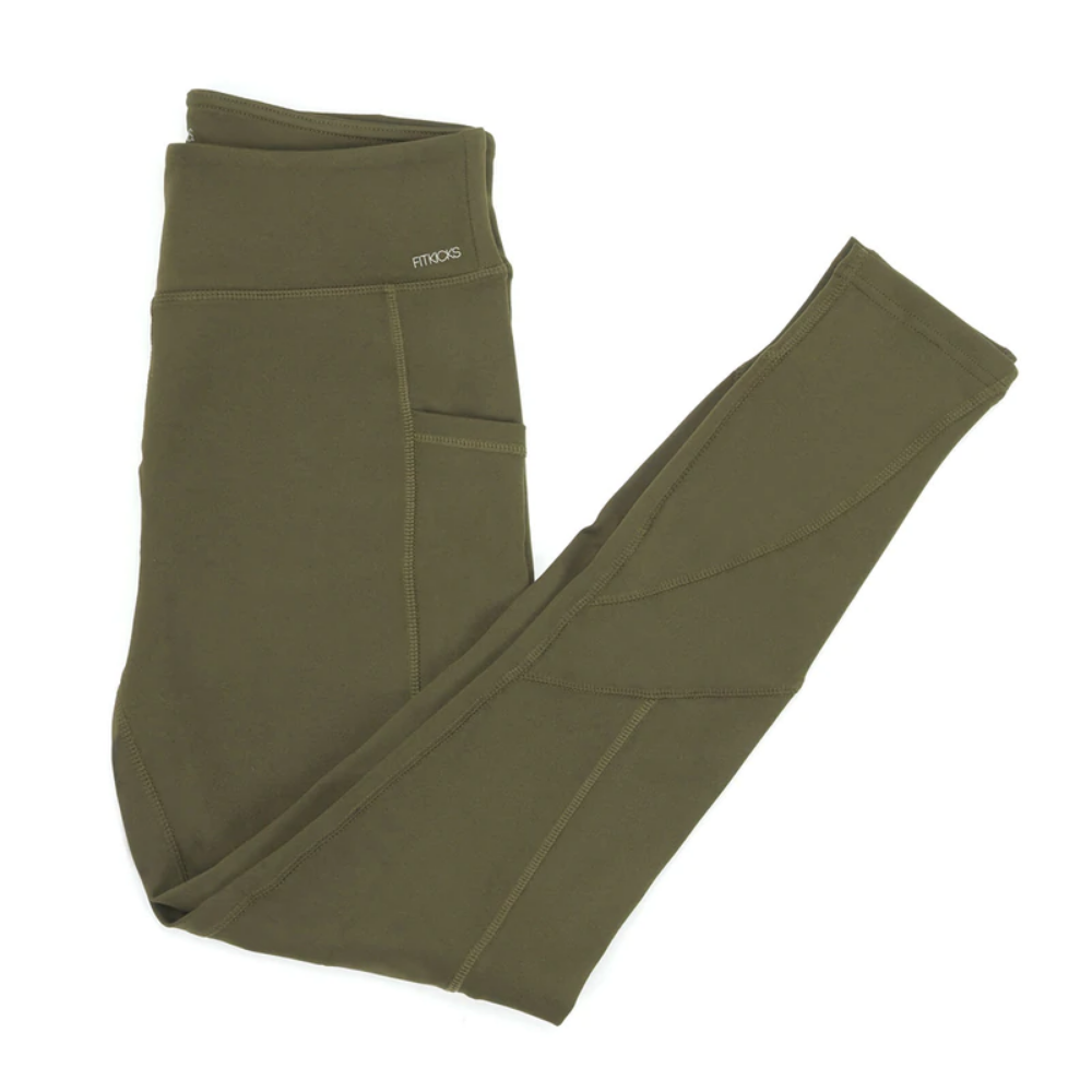 FITKICKS CROSSOVER LEGGINGS, OLIVE