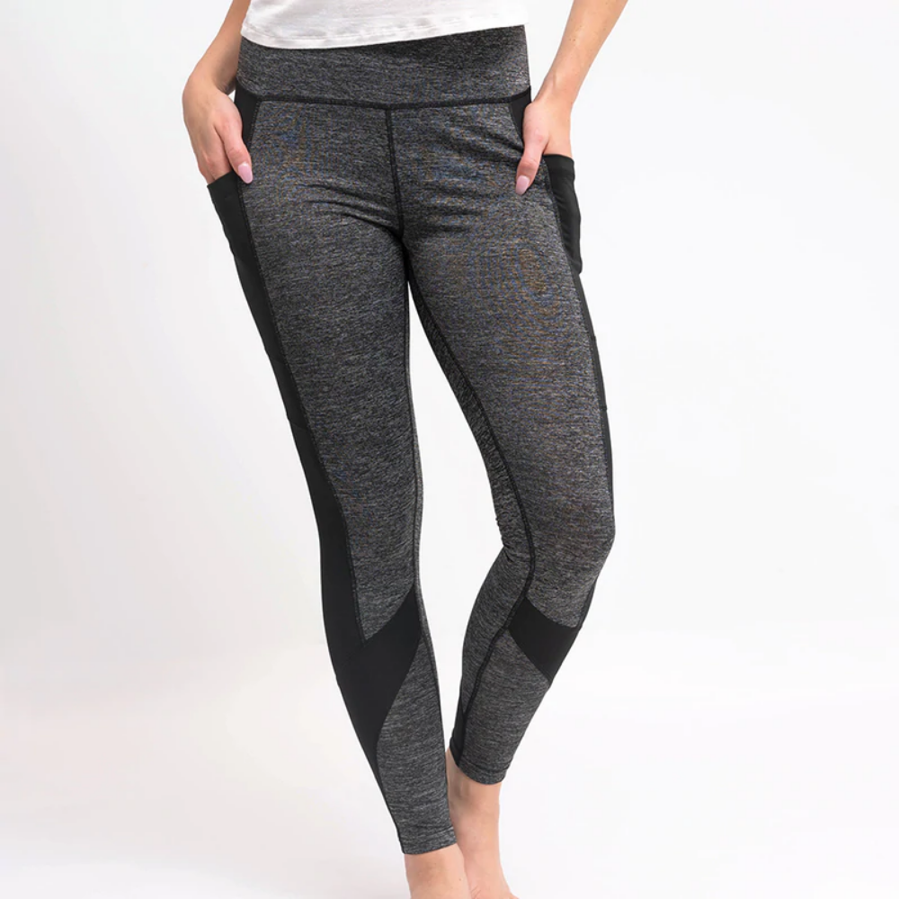 FITKICKS CROSSOVER COLORBLOCKED LEGGINGS, GRAY