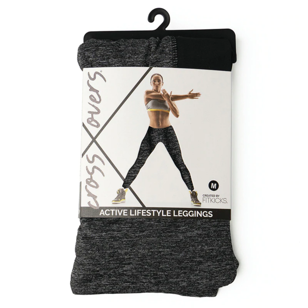 FITKICKS CROSSOVER COLORBLOCKED LEGGINGS, GRAY