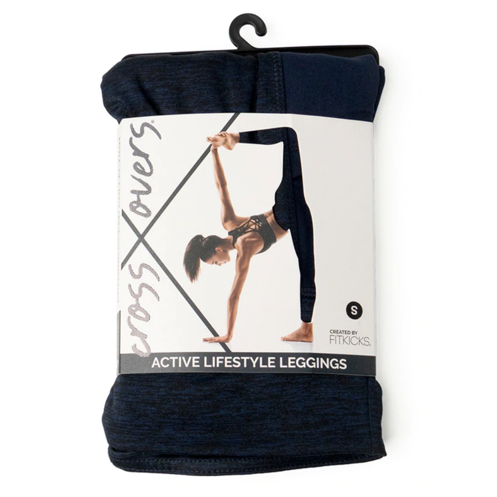 FITKICKS CROSSOVER COLORBLOCKED LEGGINGS, NAVY